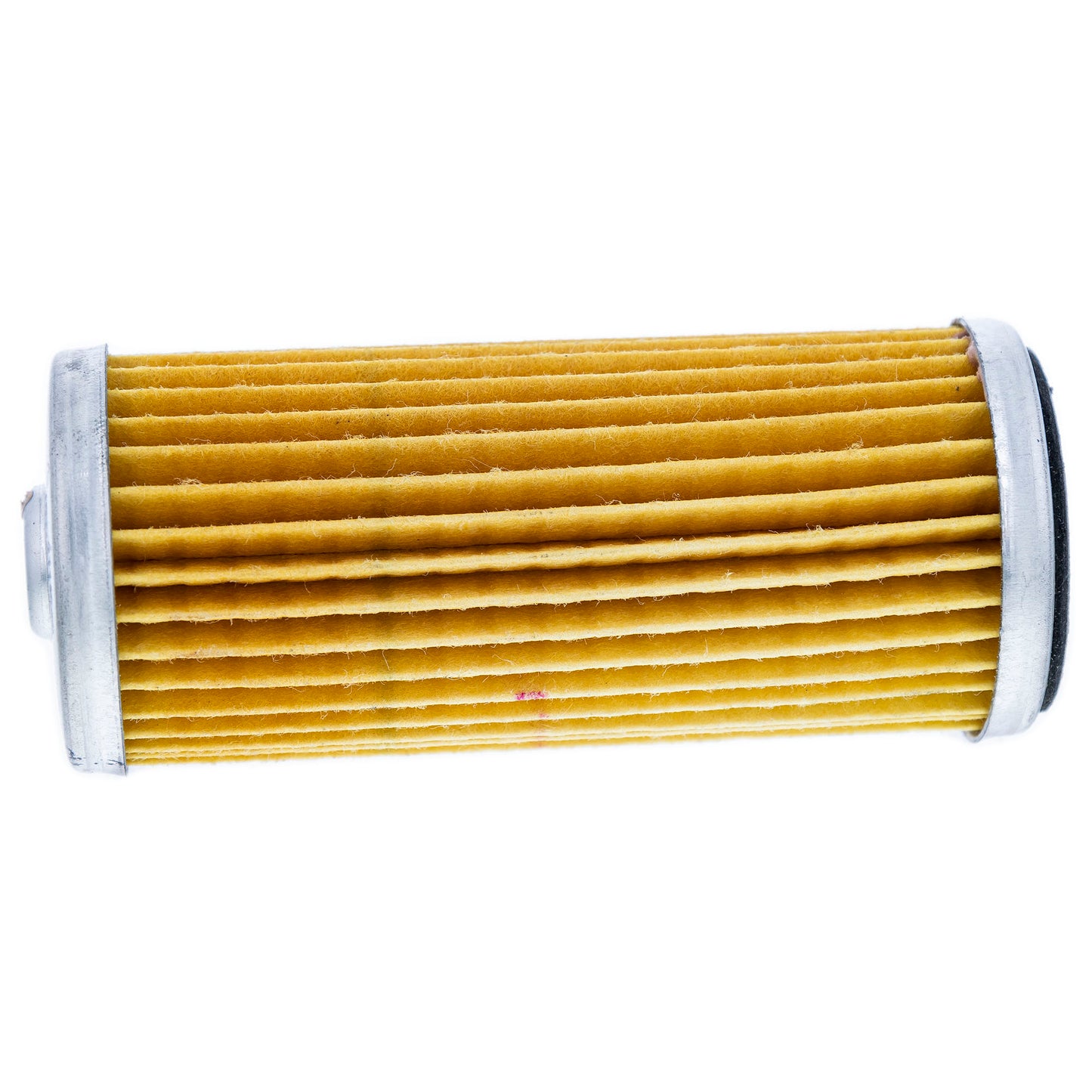 Yellow air filter on a white background