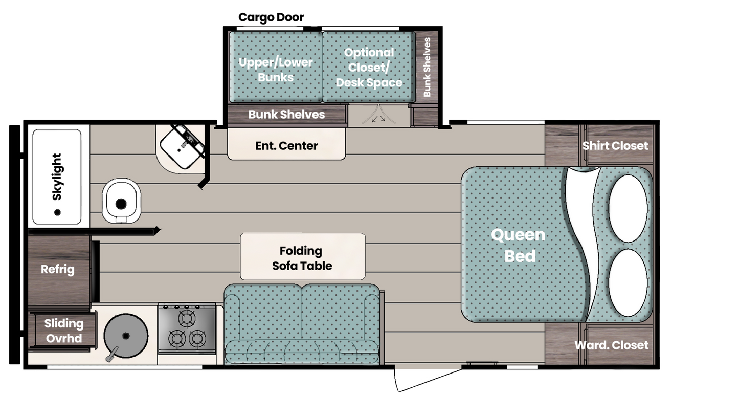 Gulf Stream Ameri-Lite - 228SB Floorplan - Travel Trailer RV - 23 ft - 2025 Edition