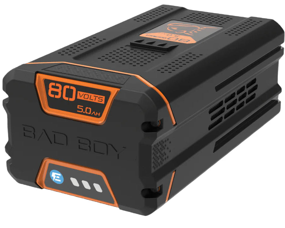 Black and orange power converter with 'Bad Boy' branding on a white background