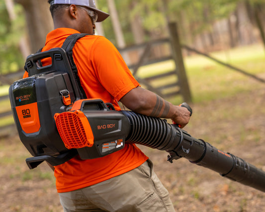 Bad Boy E-Series - 80V Backpack Leaf Blower + 5AH Battery + Charger - 80-Volt Brushless - Commercial Series - Part # 088-7510-00.