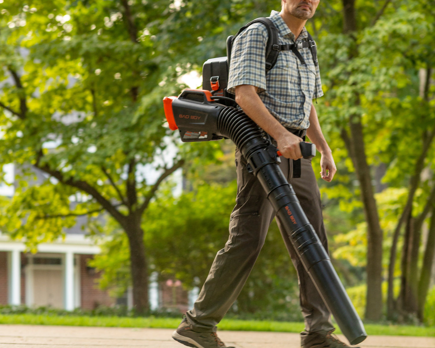 Bad Boy E-Series - 80V Backpack Leaf Blower + 5AH Battery + Charger - 80-Volt Brushless - Commercial Series - Part # 088-7510-00.