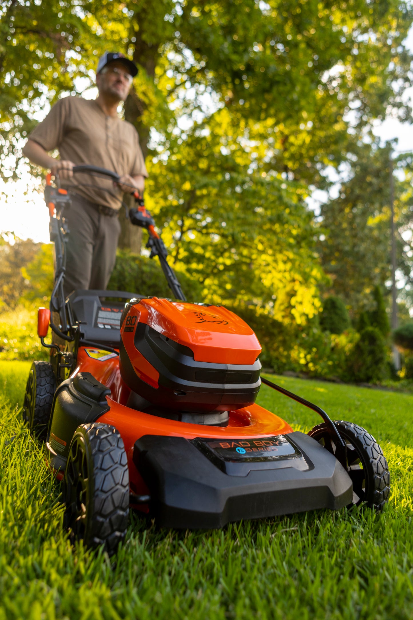 Bad Boy E-Series - 80V Self-Propelled Lawn Mower + 5AH Battery + Charger - 80-Volt Brushless - Commercial Series - Part # 088-7500-00.