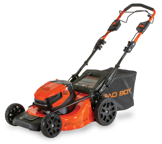 Bad Boy E-Series - 80V Self-Propelled Lawn Mower + 5AH Battery + Charger - 80-Volt Brushless - Commercial Series - Part # 088-7500-00.