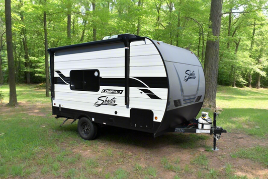 Forest River Shasta Oasis Compact - 16BH Floorplan - Travel Trailer RV - 17 ft - 2025 Edition.