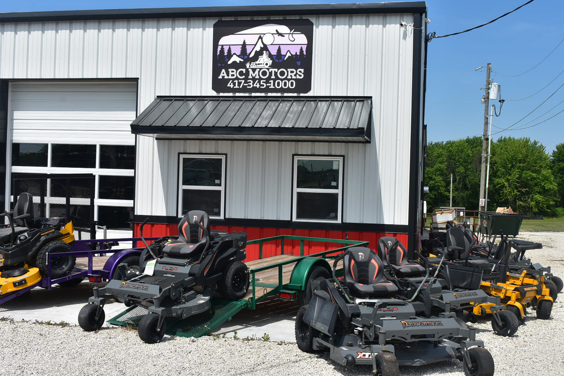 abc motors in buffalo, mo sells zero-turn lawn mowers