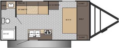 Sunset Park RV Sun Lite - 19RB Floorplan - Travel Trailer RV - 21 ft - 2024 Edition