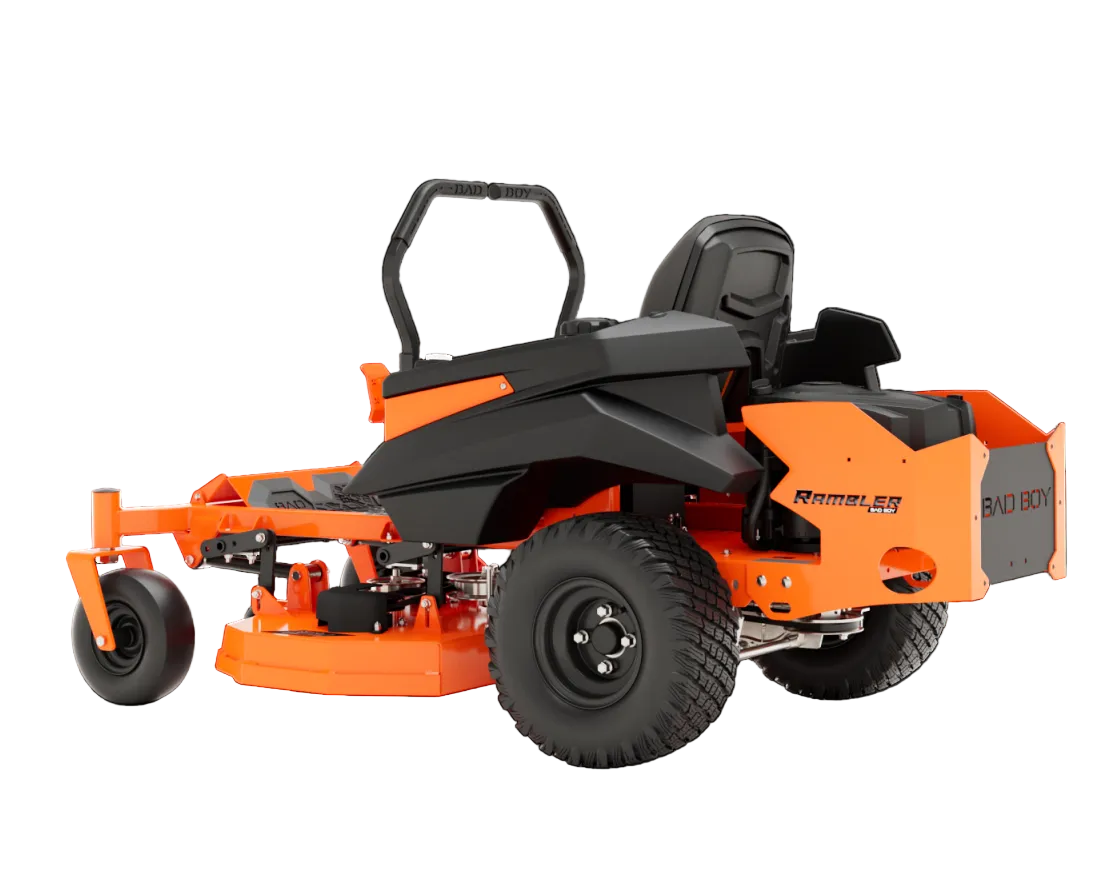 bad boy lawn mower on a dark background