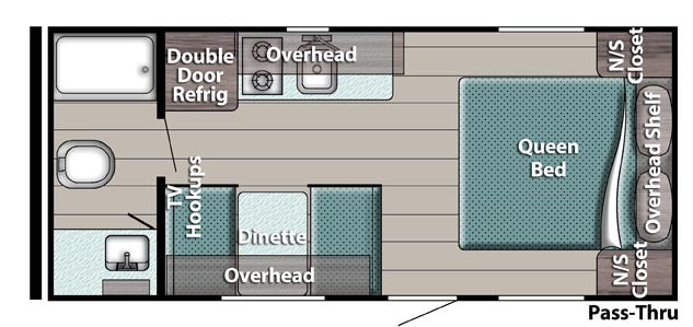 Gulf Stream Ameri-Lite - 189DD Floorplan - Travel Trailer RV - 2025 Edition