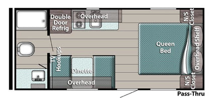 Gulf Stream Ameri-Lite - 189DD Floorplan - Travel Trailer RV - 20 ft - 2025 Edition