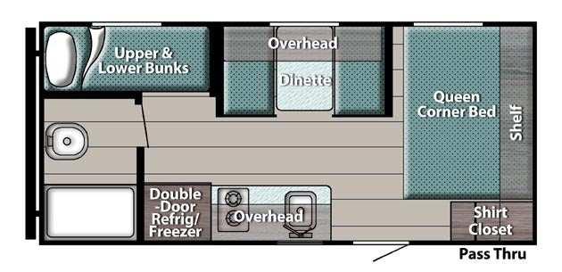 Gulf Stream Ameri-Lite - 199DD Floorplan - Travel Trailer RV - 2025 Edition