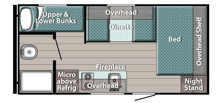 Gulf Stream Conquest - 177BH Floorplan - Travel Trailer RV - 2025 Edition