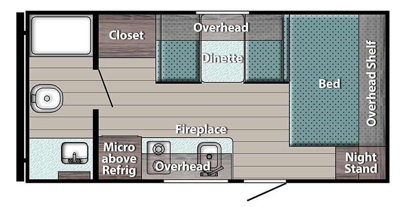 Gulf Stream Conquest - 178RB Floorplan - Travel Trailer RV - 2025 Edition