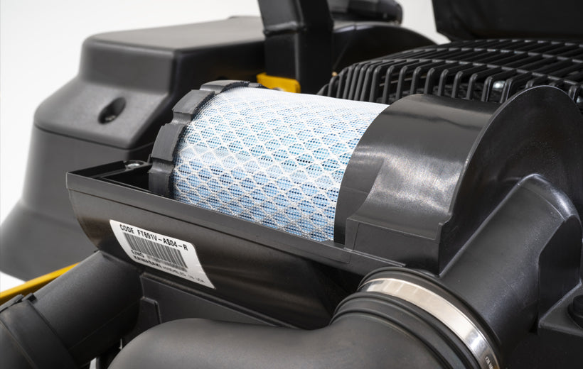 Close-up of a filter cartridge in a KAWASAKI ENGINE
