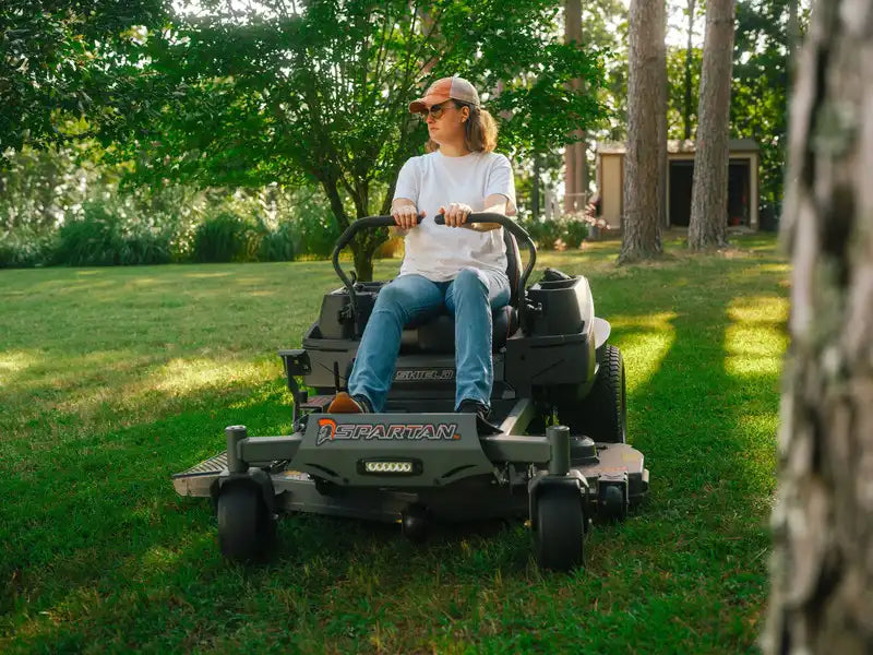 spartan shield hd zero-turn riding lawn mower sold at abc motors in buffalo, missouri