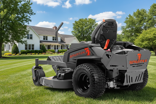 spartan shield hd zero-turn riding lawn mower sold at abc motors in buffalo, missouri