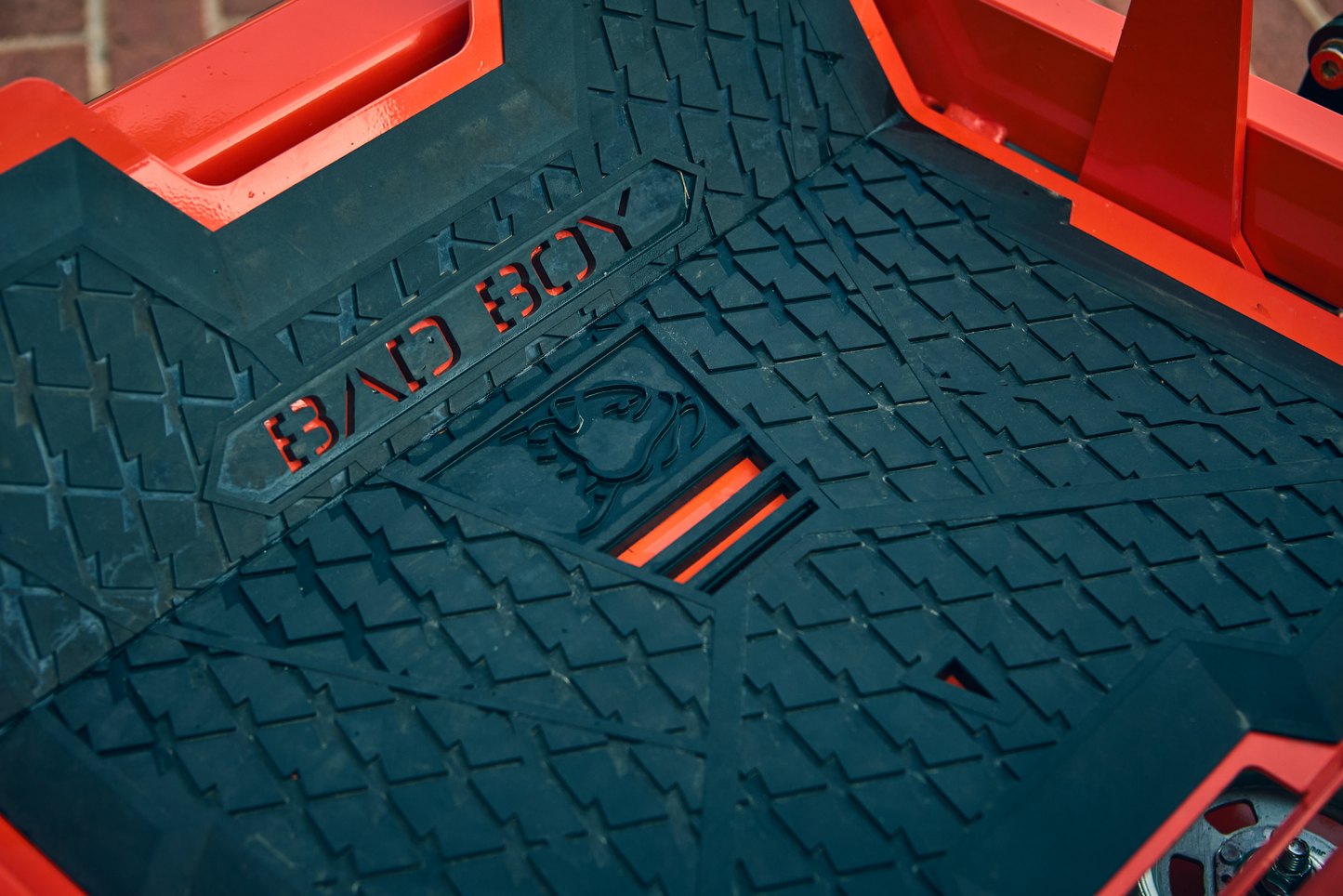 Close-up of a tool chest with 'Bak Box' branding on a textured surface.