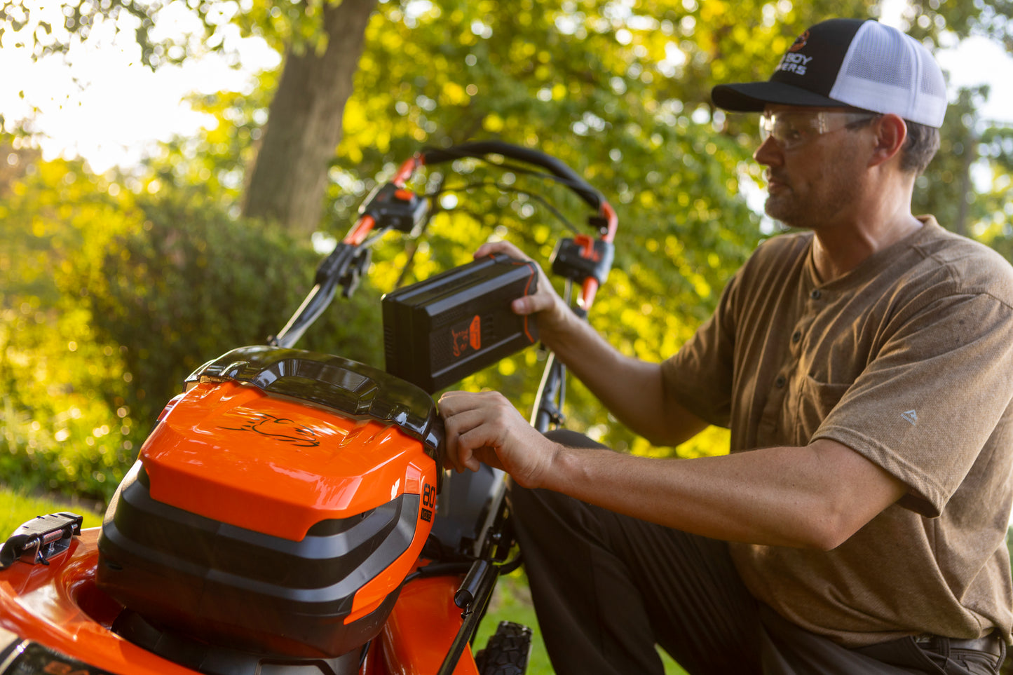 Bad Boy E-Series - 80V Self-Propelled Lawn Mower + 5AH Battery + Charger - 80-Volt Brushless - Commercial Series - Part # 088-7500-00