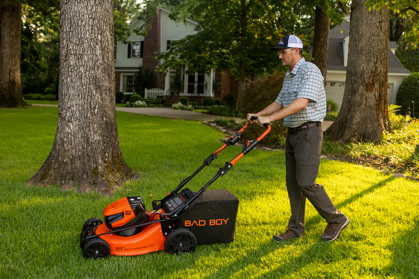 Bad Boy E-Series - 80V Self-Propelled Lawn Mower + 5AH Battery + Charger - 80-Volt Brushless - Commercial Series - Part # 088-7500-00