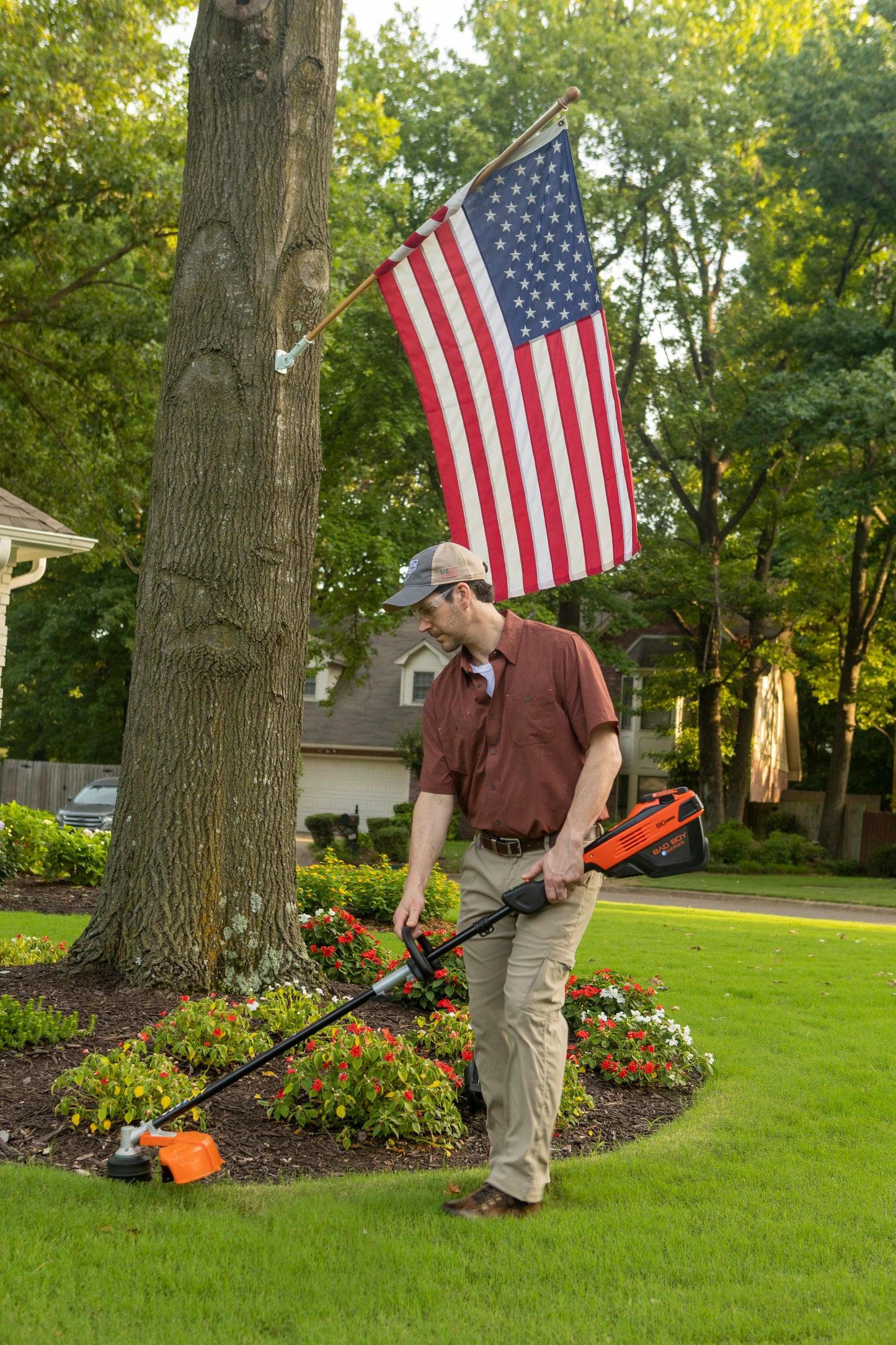 Bad Boy E-Series - 80V Weed String Trimmer + 2AH Battery + Charger - 80-Volt Brushless - Commercial Series - Part # 088-7505-00