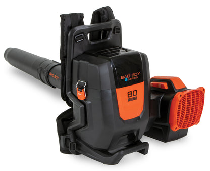 Bad Boy E-Series - 80V Backpack Leaf Blower + 5AH Battery + Charger - 80-Volt Brushless - Commercial Series - Part # 088-7510-00.