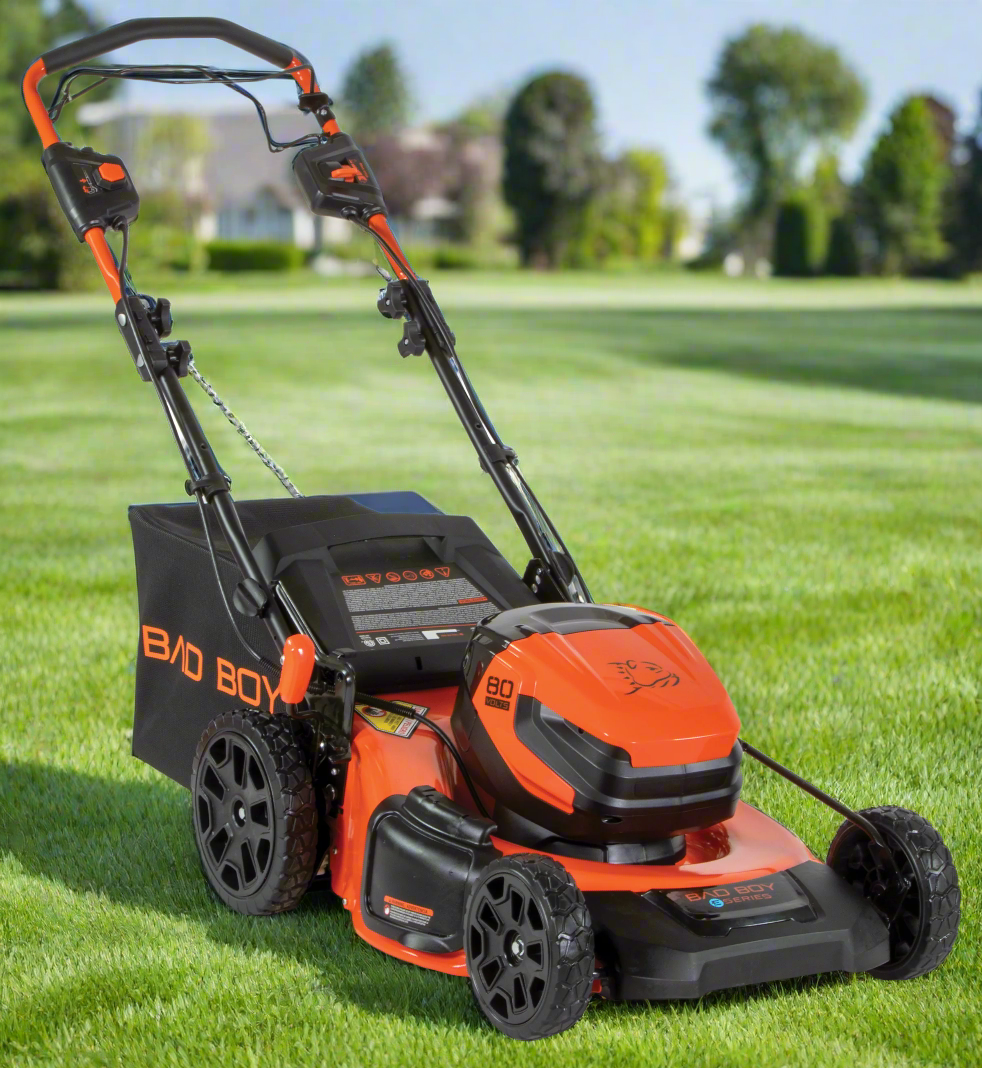 Bad Boy E-Series - 80V Self-Propelled Lawn Mower + 5AH Battery + Charger - 80-Volt Brushless - Commercial Series - Part # 088-7500-00