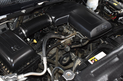 Close-up of a car engine with visible components