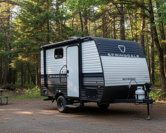 Keystone Springdale Mini - 1230BB Floorplan - Travel Trailer RV - 15.11ft - 2026 Edition