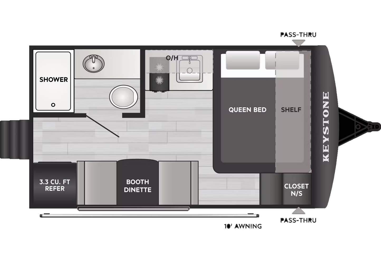 2025 Keystone Springdale Classic Mini - 1400RE Floorplan - Travel Trailer RV - 16ft - 2025 Edition