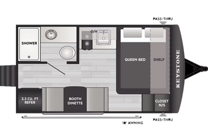 2025 Keystone Springdale Classic Mini - 1400RE Floorplan - Travel Trailer RV - 16ft - 2025 Edition