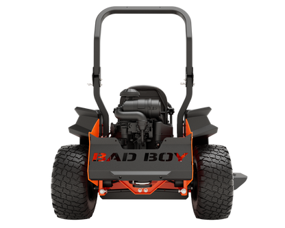 Mower with 'Bad Boy' branding on a white background