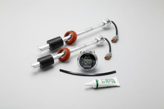 Mechanical parts and a tube of grease on a white background