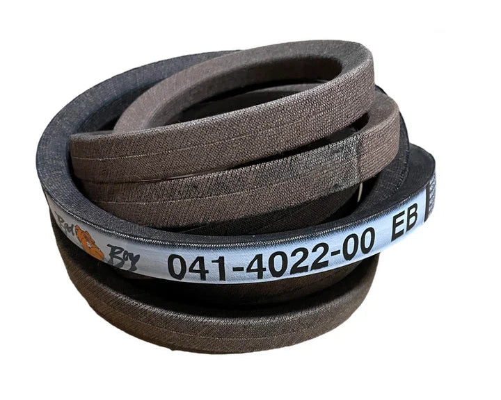 V-belt with a label on a white background