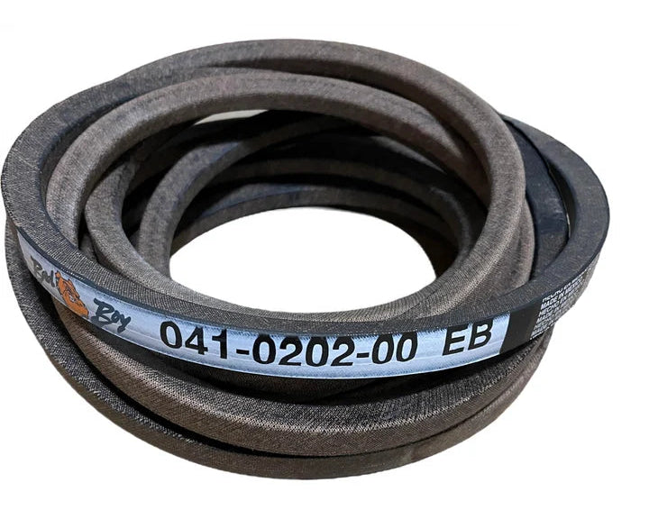 V-belt with a label on a white background