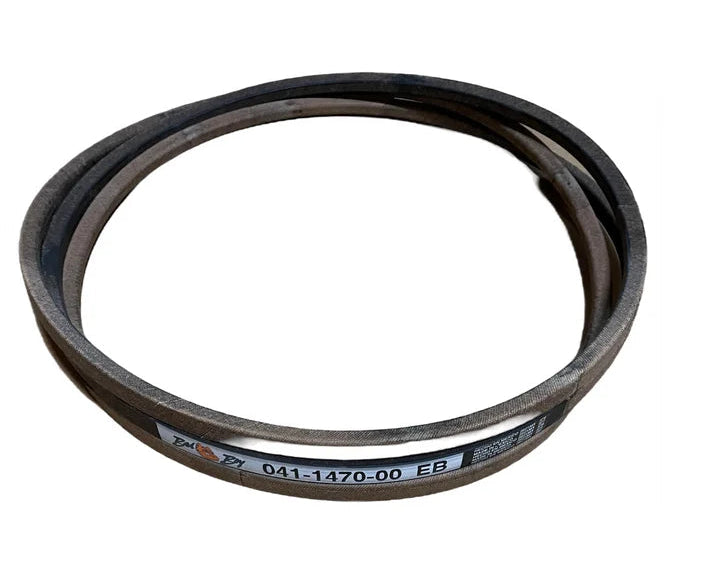 V-belt with a label on a white background